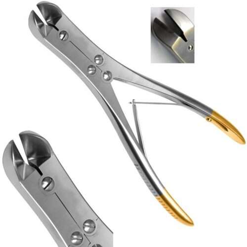 Orthopedic Extra Heavy Duty Pin and Dental K-Wire Cutter Side, Double Action, 20° Degree Angled, TC (Tungsten Carbine), 18cm