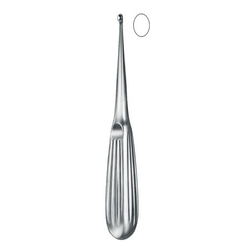Bone surgery , Bone curette, acc. to Spratt, with hollow Handle, oval