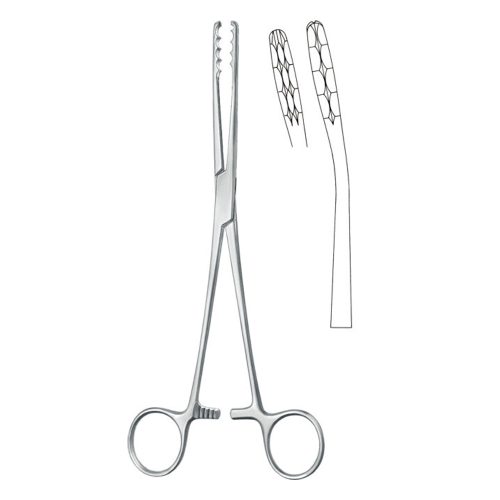 Cotton swab forceps , Tampon forceps, acc. to UlriCh, curved