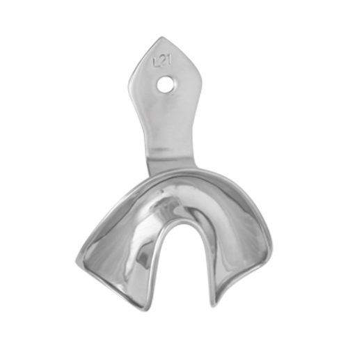 Stainless Steel Impression Trays (L21) Plain Stainless Steel Rim Lock Type