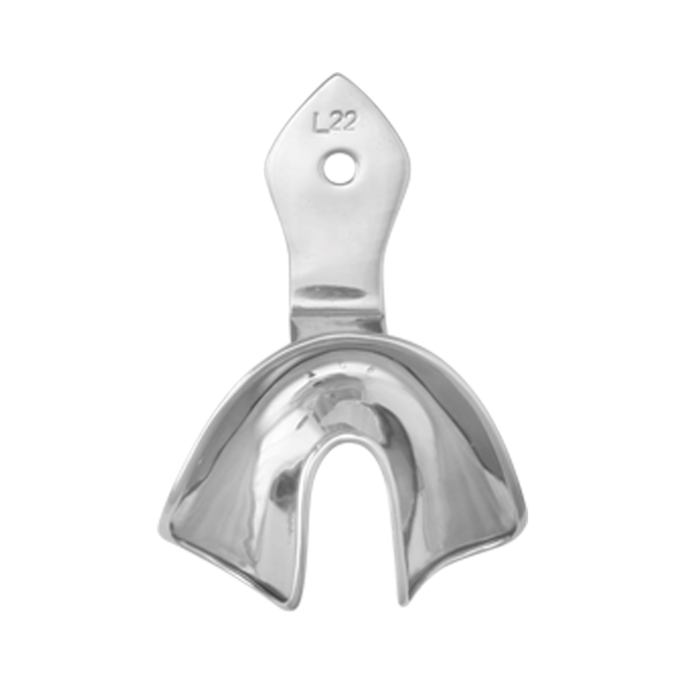 Stainless Steel Impression Trays (L22) Plain Stainless Steel Rim Lock Type